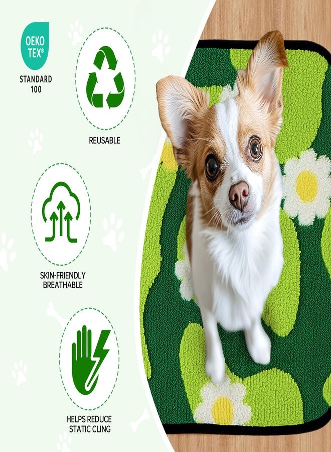 Qeils Reusable Puppy Pads for Small Dogs, Washable Pee Pads with Non-Slip , Absorbent Leakproof Mat for Crates, Playpens, Pet Beds & Whelping, Indoor Potty Training Grass Green, 36"x41", 2 Pack - Image 3